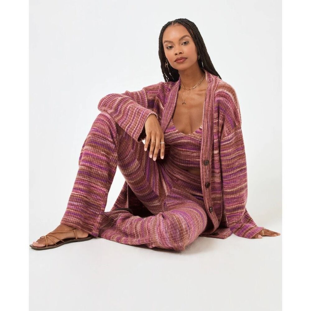 LSPACE Demi 3 Piece Set Cardigan, Top, and Pants